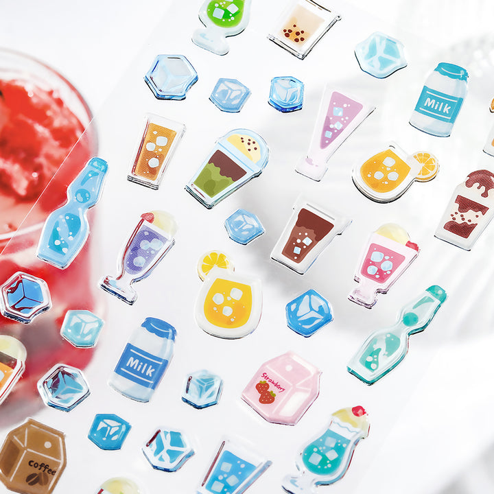 BGM Candy Seal in Iced drink — BGM decorative sticker — for journaling planners and scrapbooking, at Cityluxe Singapore