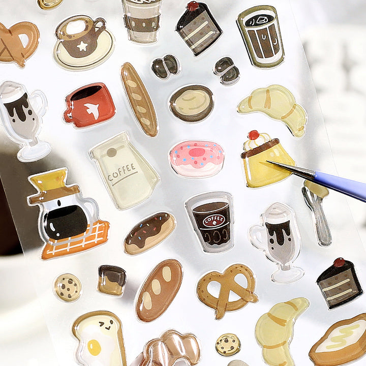 BGM Candy Seal in Coffee Break — BGM decorative sticker — for journaling planners and scrapbooking, at Cityluxe Singapore