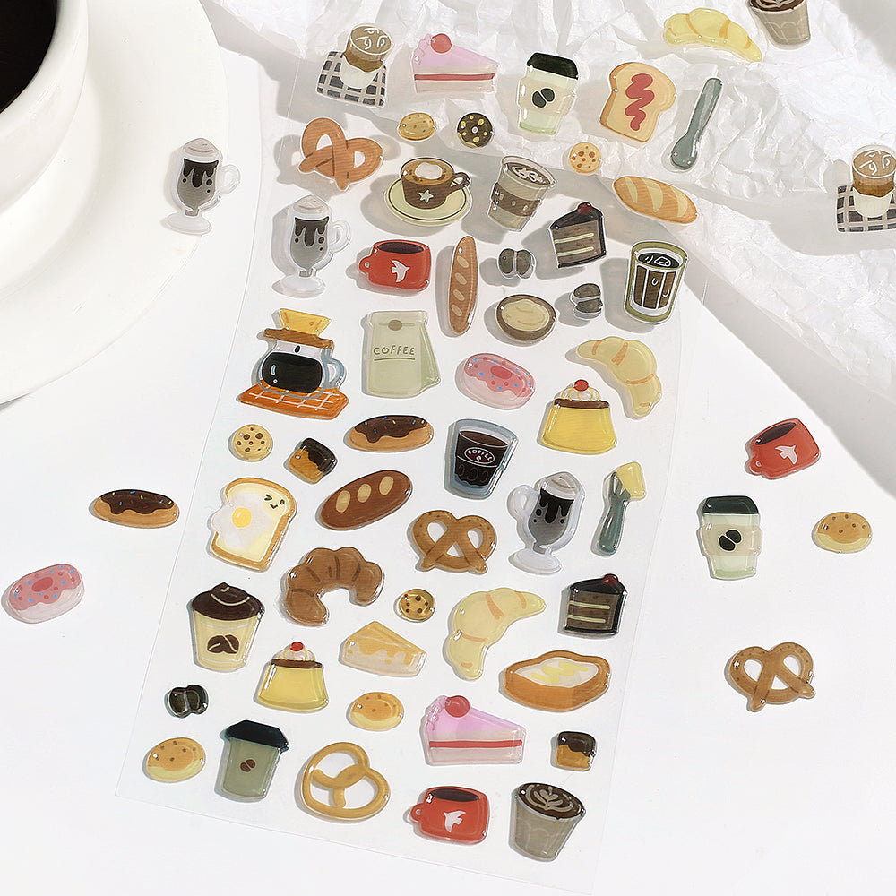 BGM Candy Seal in Coffee Break — BGM decorative sticker — for journaling planners and scrapbooking, at Cityluxe Singapore