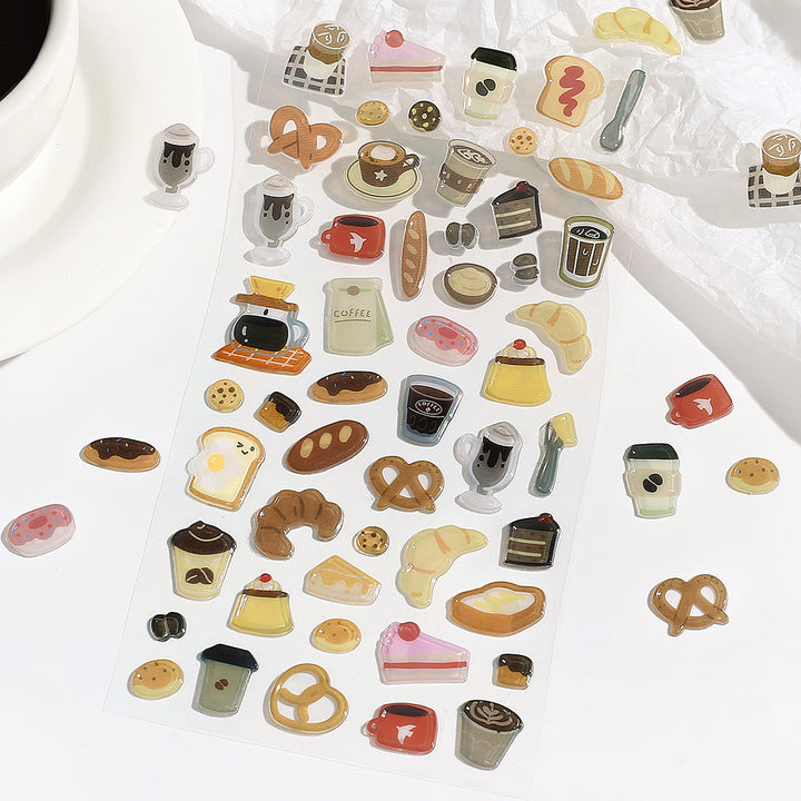 BGM Candy Seal in Coffee Break — BGM decorative sticker — for journaling planners and scrapbooking, at Cityluxe Singapore