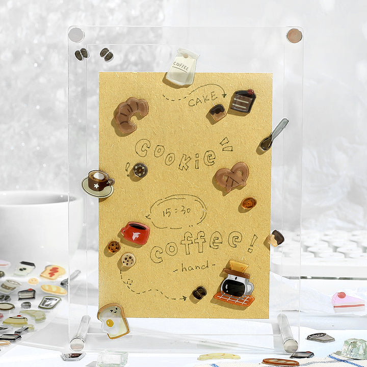 BGM Candy Seal in Coffee Break — BGM decorative sticker — for journaling planners and scrapbooking, at Cityluxe Singapore