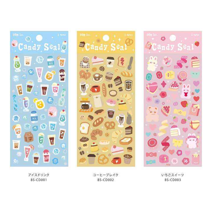 BGM Candy Seal in Coffee Break — BGM decorative sticker — for journaling planners and scrapbooking, at Cityluxe Singapore
