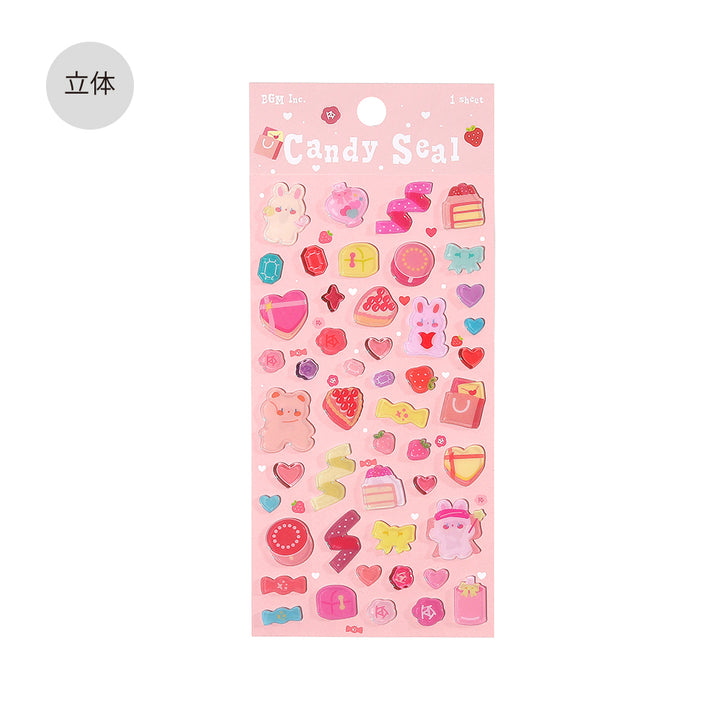 BGM Candy Seal in Strawberry Sweets — BGM decorative sticker — for journaling planners and scrapbooking, at Cityluxe Singapore