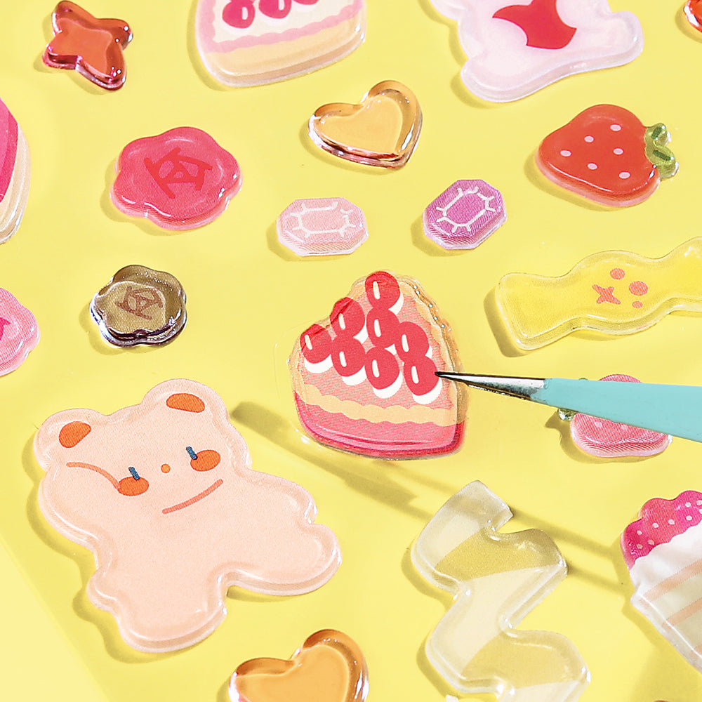 BGM Candy Seal in Strawberry Sweets — BGM decorative sticker — for journaling planners and scrapbooking, at Cityluxe Singapore