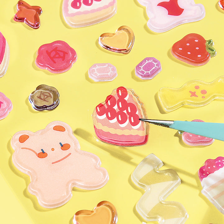 BGM Candy Seal in Strawberry Sweets — BGM decorative sticker — for journaling planners and scrapbooking, at Cityluxe Singapore