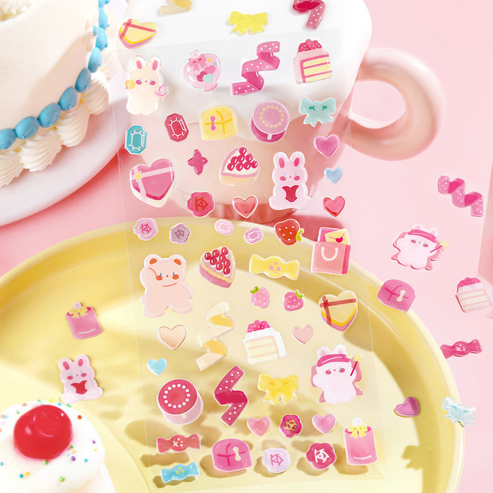 BGM Candy Seal in Strawberry Sweets — BGM decorative sticker — for journaling planners and scrapbooking, at Cityluxe Singapore