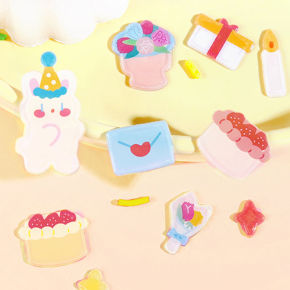BGM Candy Seal in Happy Party — BGM decorative sticker — for journaling planners and scrapbooking, at Cityluxe Singapore