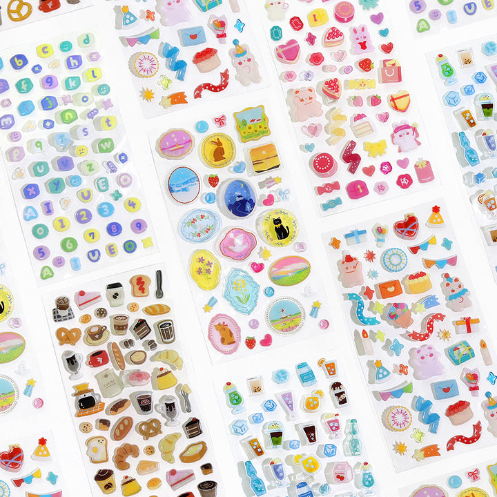 BGM Candy Seal in Colorful Brooch — BGM decorative sticker — for journaling planners and scrapbooking, at Cityluxe Singapore