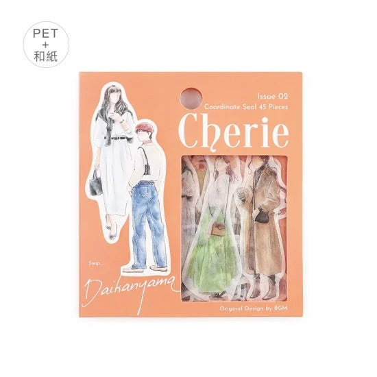 BGM Coordinating Sticker: Cherie in Daikanyama — BGM decorative sticker — for journaling, planners and scrapbooking, at Cityluxe Singapore