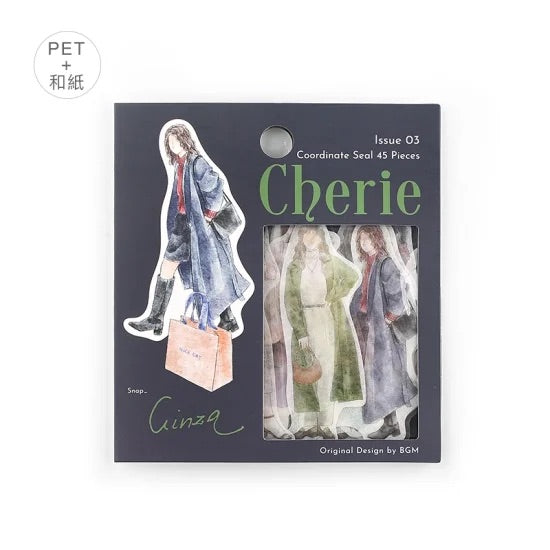 BGM Coordinating Sticker: Cherie in Ginza — BGM decorative sticker — for journaling, planners and scrapbooking, at Cityluxe Singapore