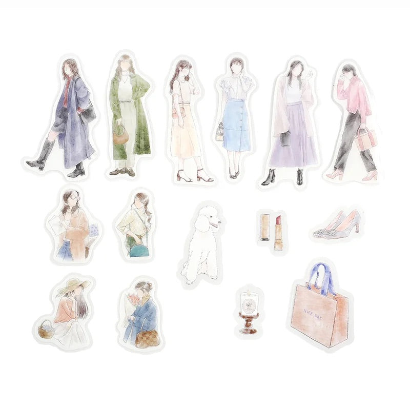 BGM Coordinating Sticker: Cherie in Ginza — BGM decorative sticker — for journaling, planners and scrapbooking, at Cityluxe Singapore