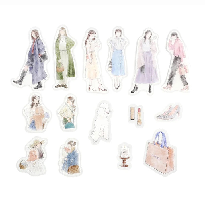 BGM Coordinating Sticker: Cherie in Ginza — BGM decorative sticker — for journaling, planners and scrapbooking, at Cityluxe Singapore
