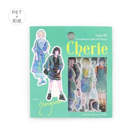 BGM Coordinating Sticker: Cherie in Harajuku — BGM decorative sticker — for journaling, planners and scrapbooking, at Cityluxe Singapore