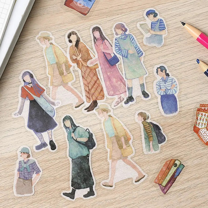 BGM Coordinating Sticker: Cherie in Shimokitazawa — Cityluxe decorative sticker — for journaling, planners and scrapbooking, at Cityluxe Singapore