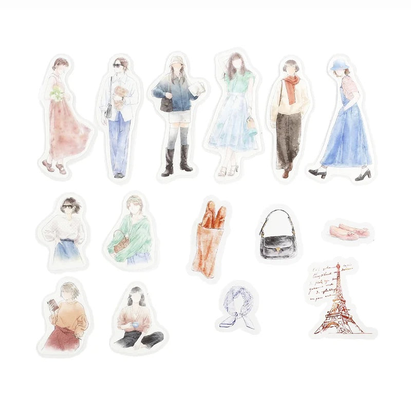 BGM Coordinating Sticker: Cherie in Paris — BGM decorative sticker — for journaling, planners and scrapbooking, at Cityluxe Singapore