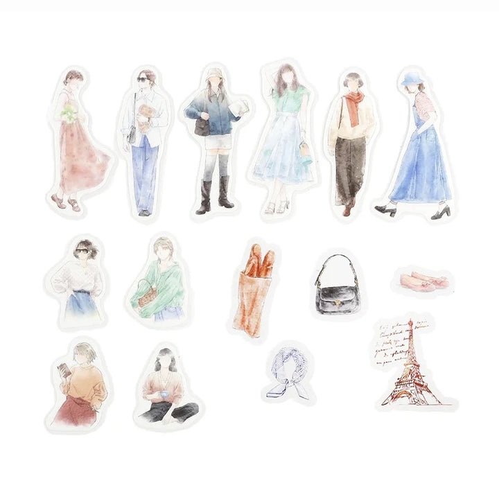 BGM Coordinating Sticker: Cherie in Paris — BGM decorative sticker — for journaling, planners and scrapbooking, at Cityluxe Singapore