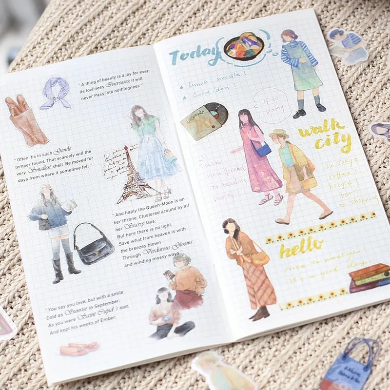 BGM Coordinating Sticker: Cherie in Paris — BGM decorative sticker — for journaling, planners and scrapbooking, at Cityluxe Singapore