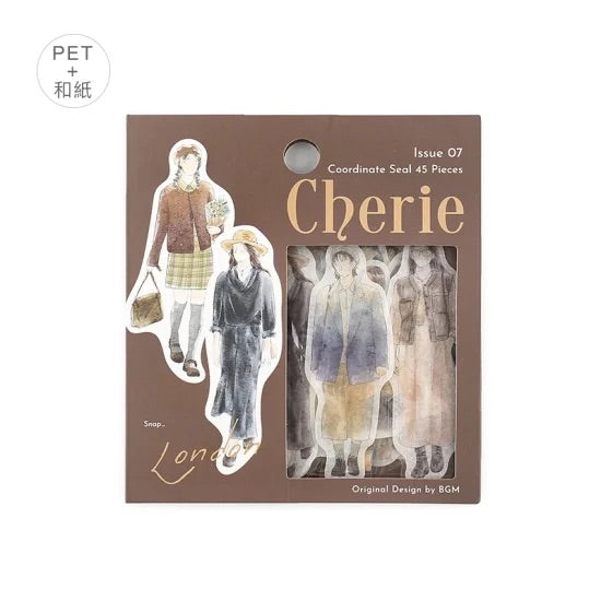 BGM Coordinating Sticker: Cherie in London — BGM decorative sticker — for journaling, planners and scrapbooking, at Cityluxe Singapore