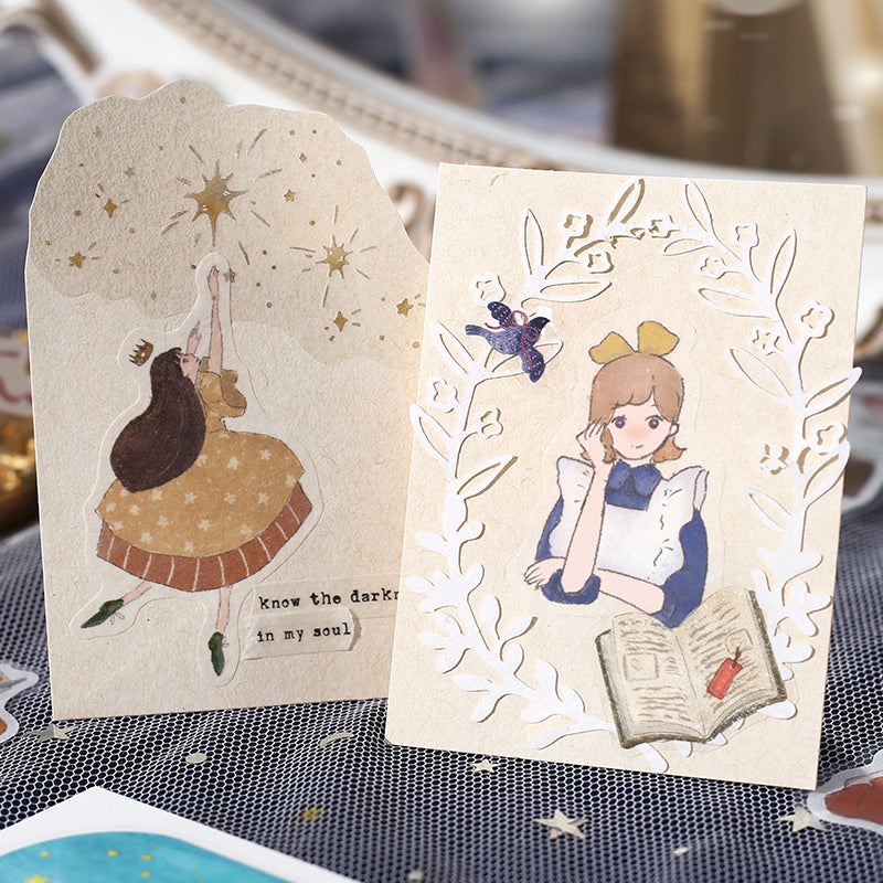 BGM Coordinating Sticker: Virgin Picture Book in Princess — BGM decorative sticker — for journaling, planners and scrapbooking, at Cityluxe Singapore