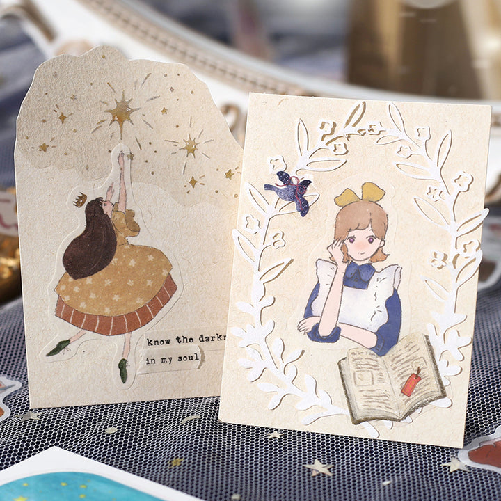 BGM Coordinating Sticker: Virgin Picture Book in Princess — BGM decorative sticker — for journaling, planners and scrapbooking, at Cityluxe Singapore
