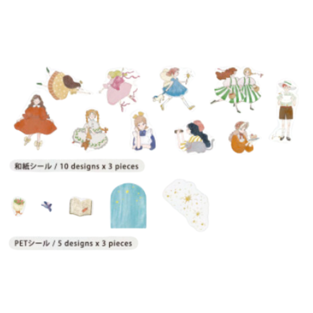 BGM Coordinating Sticker: Virgin Picture Book in Princess — BGM decorative sticker — for journaling, planners and scrapbooking, at Cityluxe Singapore