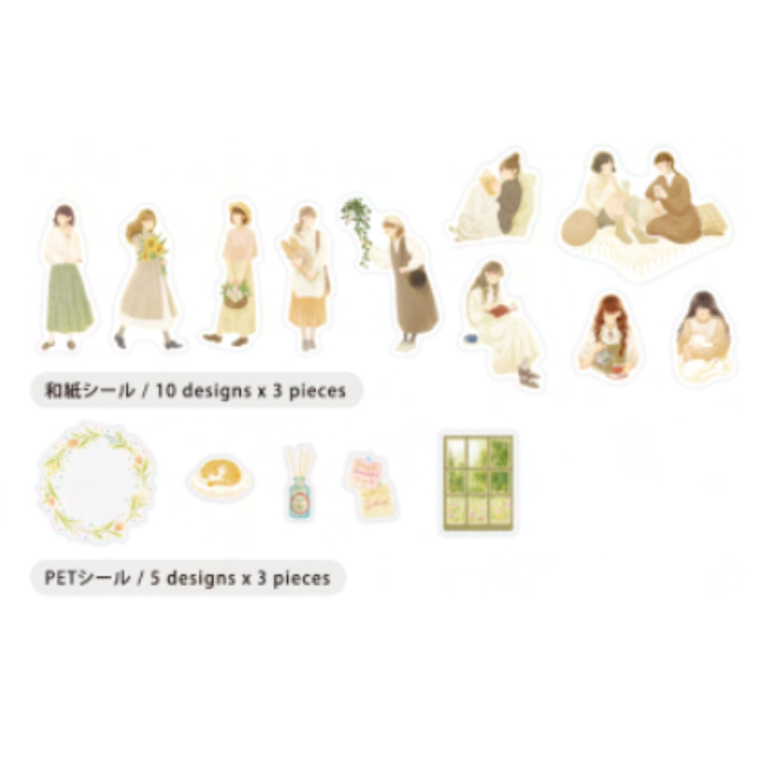 BGM Coordinating Sticker: Virgin Picture Book in Light Colored Girls — BGM decorative sticker — for journaling, planners and scrapbooking, at Cityluxe Singapore