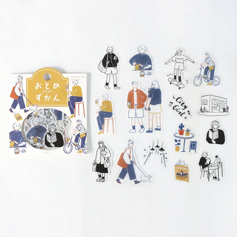 BGM Coordinating Sticker: Virgin Picture Book in City — BGM decorative sticker — for journaling, planners and scrapbooking, at Cityluxe Singapore