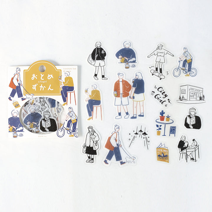 BGM Coordinating Sticker: Virgin Picture Book in City — BGM decorative sticker — for journaling, planners and scrapbooking, at Cityluxe Singapore