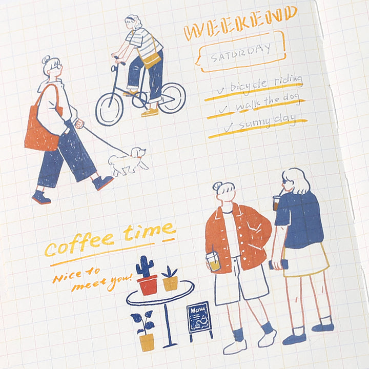 BGM Coordinating Sticker: Virgin Picture Book in City — BGM decorative sticker — for journaling, planners and scrapbooking, at Cityluxe Singapore