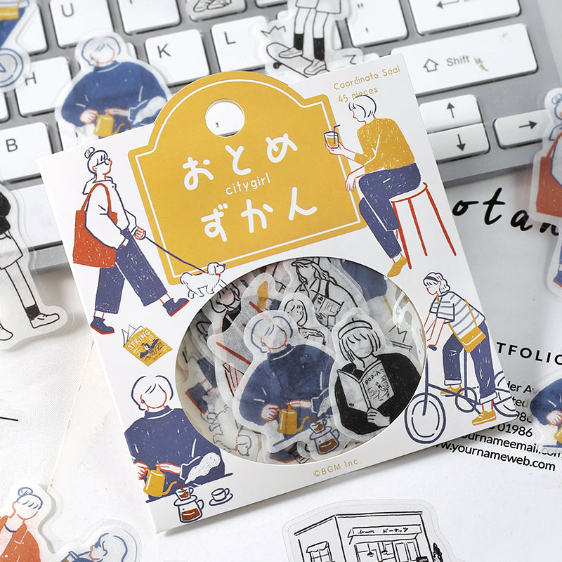 BGM Coordinating Sticker: Virgin Picture Book in City — BGM decorative sticker — for journaling, planners and scrapbooking, at Cityluxe Singapore