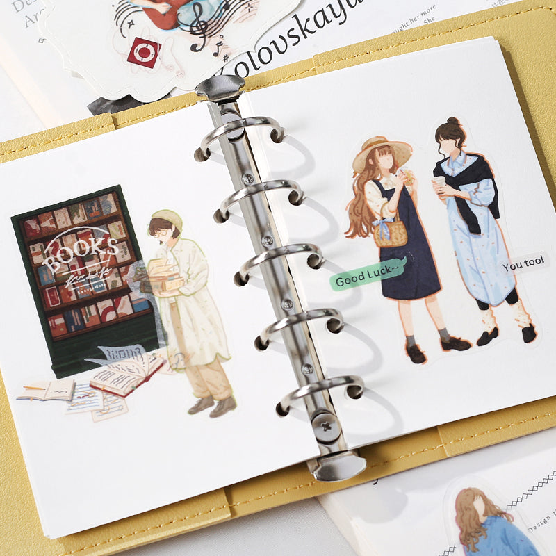 BGM Coordinating Sticker: Virgin Picture Book in Literary Girl — BGM decorative sticker — for journaling, planners and scrapbooking, at Cityluxe Singapore