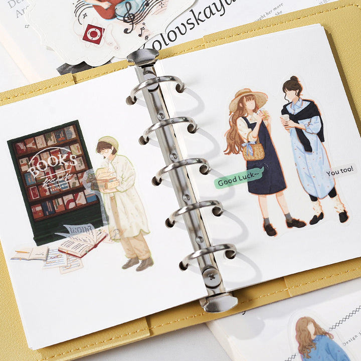 BGM Coordinating Sticker: Virgin Picture Book in Literary Girl — BGM decorative sticker — for journaling, planners and scrapbooking, at Cityluxe Singapore