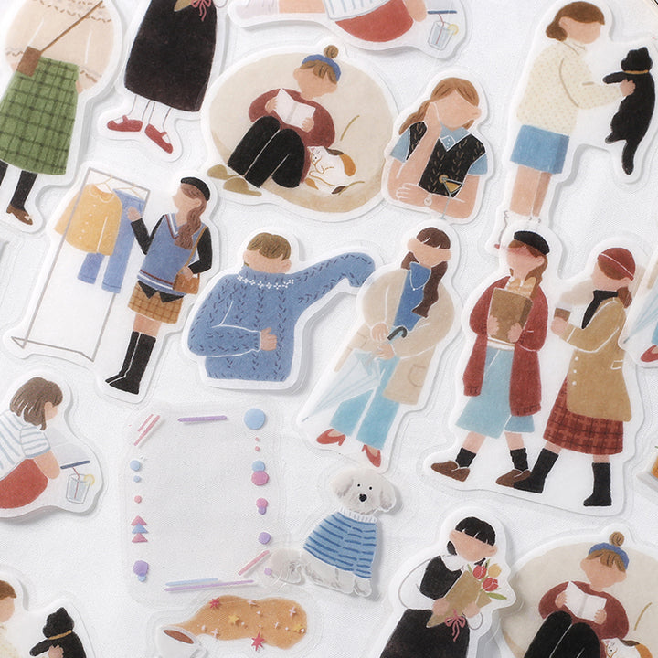 BGM Coordinating Sticker: Virgin Picture Book in Holiday Girl — BGM decorative sticker — for journaling, planners and scrapbooking, at Cityluxe Singapore