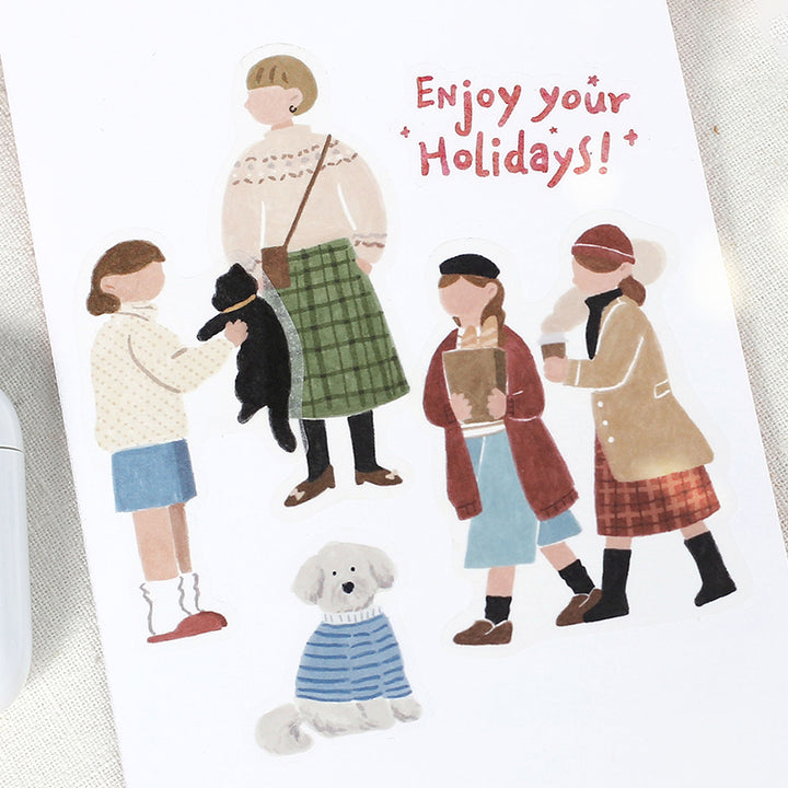 BGM Coordinating Sticker: Virgin Picture Book in Holiday Girl — BGM decorative sticker — for journaling, planners and scrapbooking, at Cityluxe Singapore