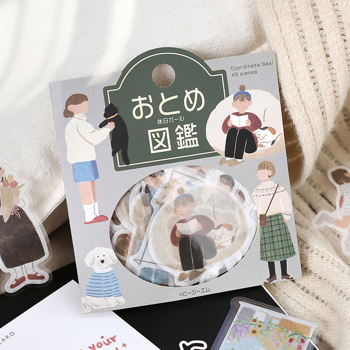 BGM Coordinating Sticker: Virgin Picture Book in Holiday Girl — BGM decorative sticker — for journaling, planners and scrapbooking, at Cityluxe Singapore