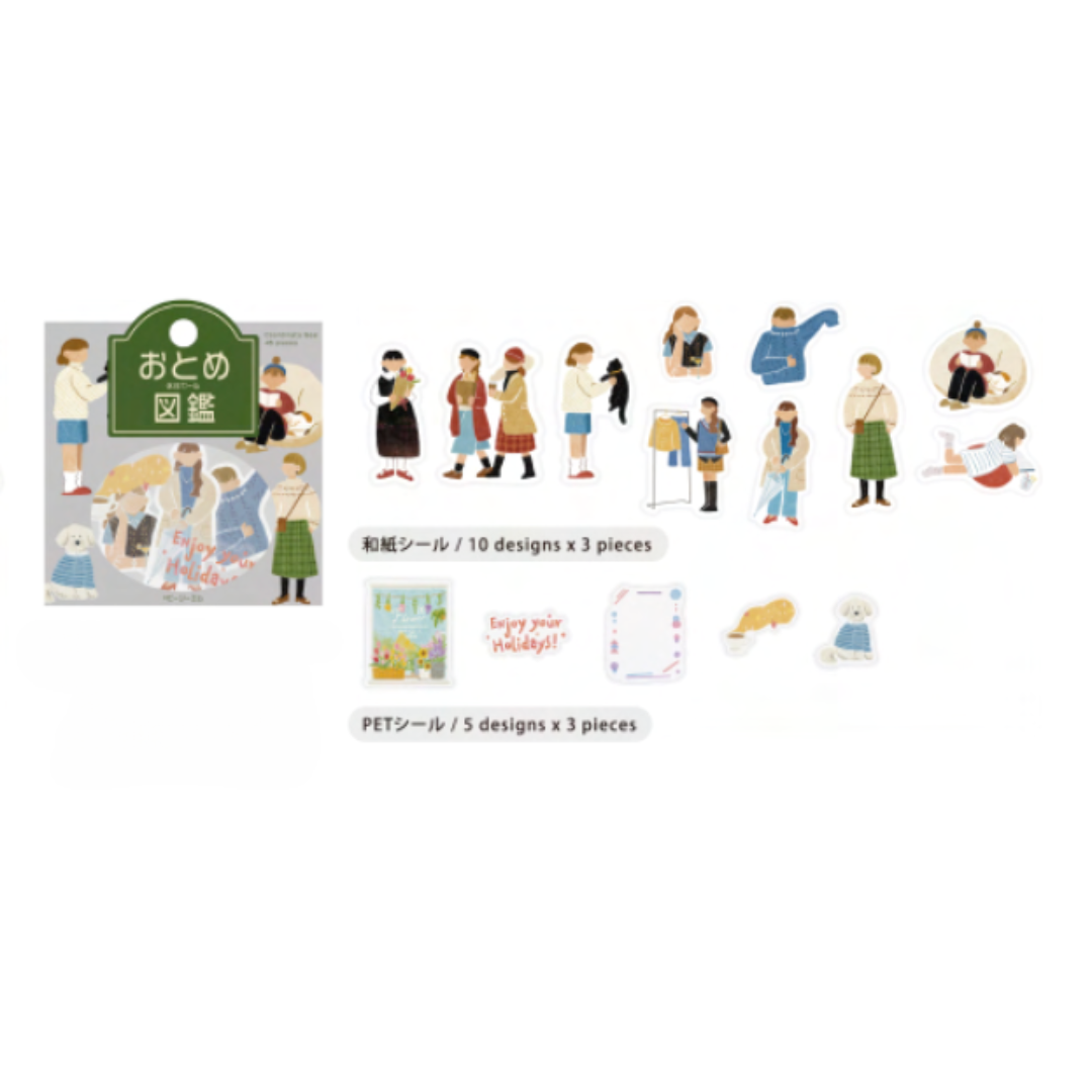 BGM Coordinating Sticker: Virgin Picture Book in Holiday Girl — BGM decorative sticker — for journaling, planners and scrapbooking, at Cityluxe Singapore