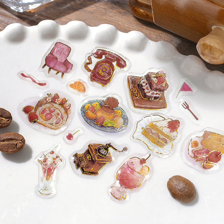 BGM Crystal Seal in Cafe A La Mode in Love — BGM decorative sticker — for journaling, planners and scrapbooking, at Cityluxe Singapore