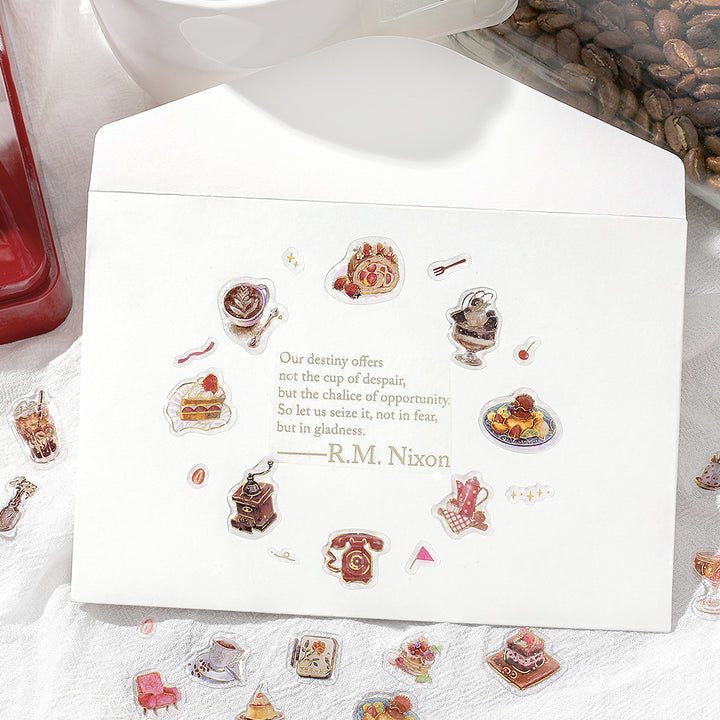BGM Crystal Seal in Cafe A La Mode in Love — BGM decorative sticker — for journaling, planners and scrapbooking, at Cityluxe Singapore