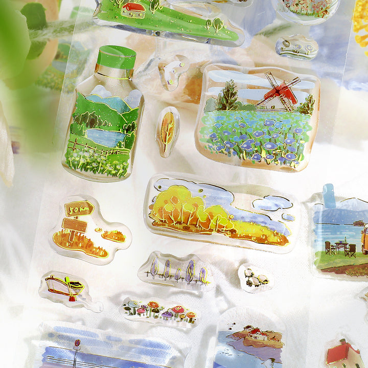 BGM Crystal Seal in Traveling Scenery — BGM decorative sticker — for journaling, planners and scrapbooking, at Cityluxe Singapore