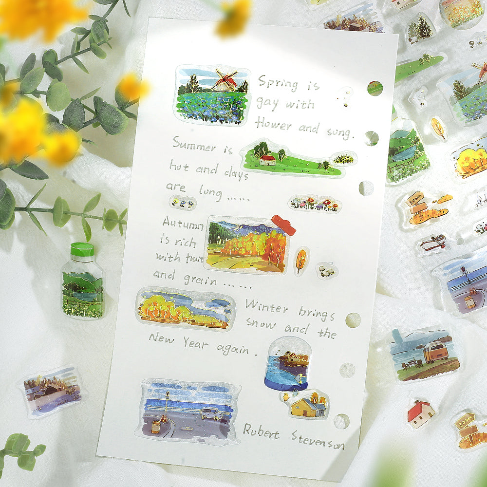 BGM Crystal Seal in Traveling Scenery — BGM decorative sticker — for journaling, planners and scrapbooking, at Cityluxe Singapore