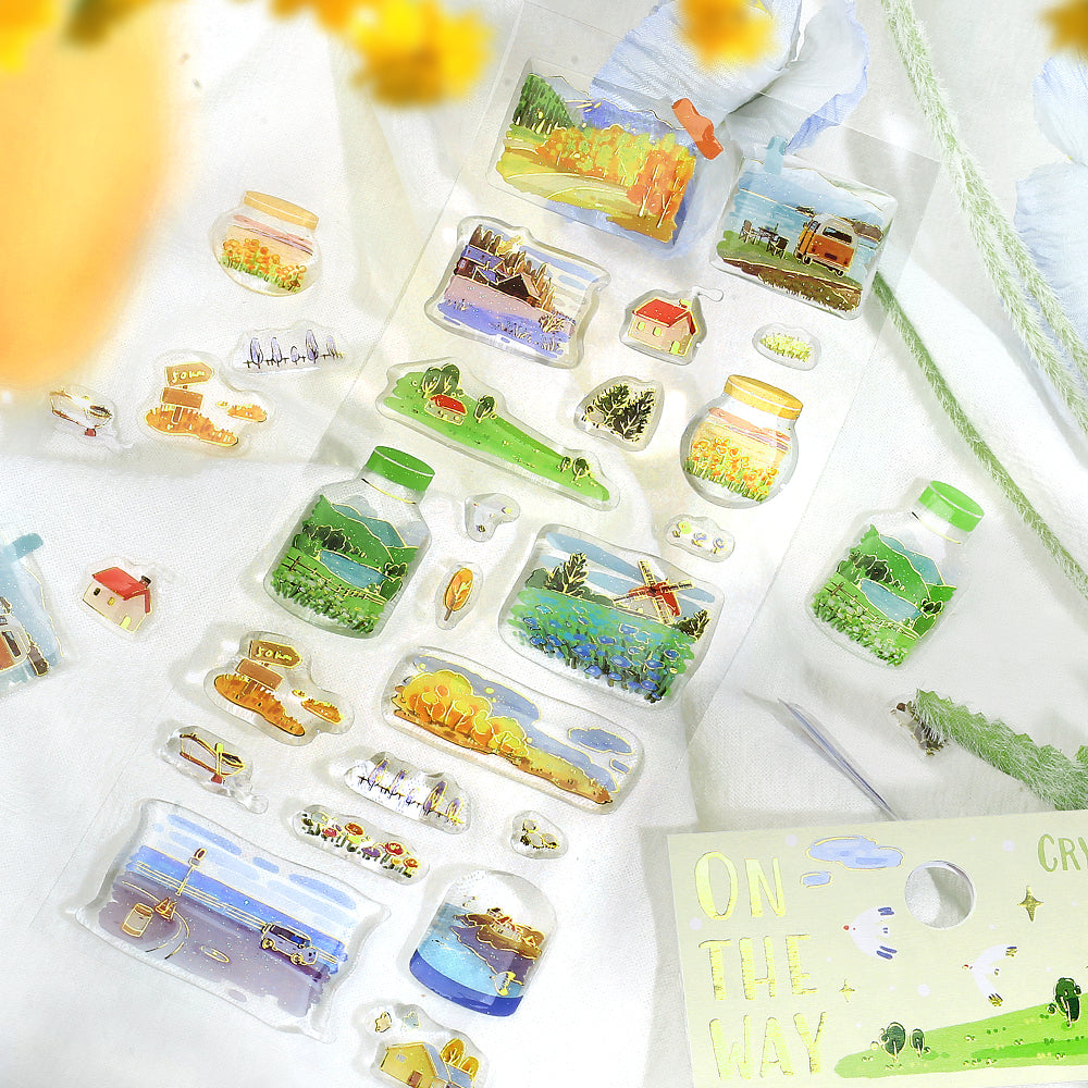 BGM Crystal Seal in Traveling Scenery — BGM decorative sticker — for journaling, planners and scrapbooking, at Cityluxe Singapore