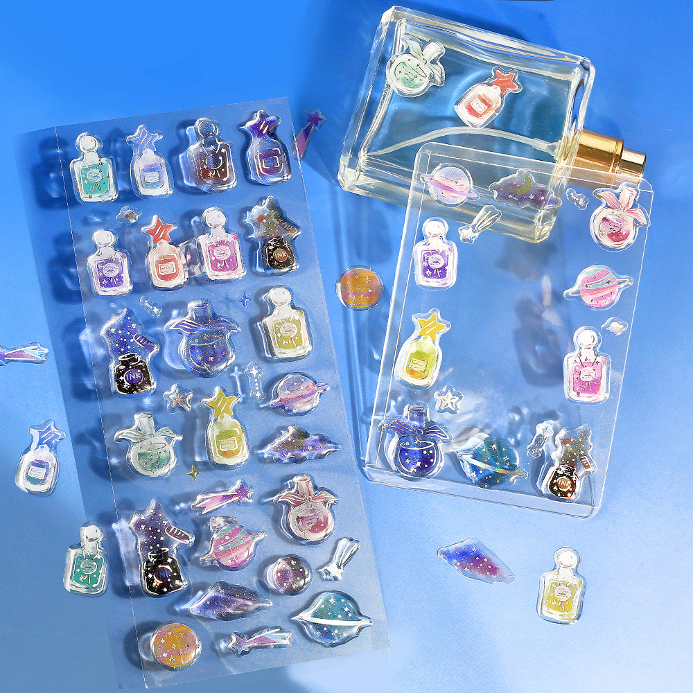 BGM Crystal Seal in Planet Parfum — BGM decorative sticker — for journaling, planners and scrapbooking, at Cityluxe Singapore
