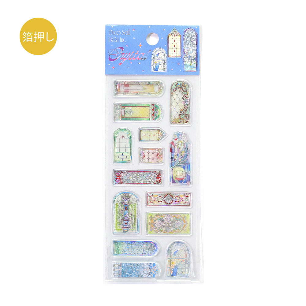 BGM Crystal Seal in Stained Glass — BGM decorative sticker — for journaling, planners and scrapbooking, at Cityluxe Singapore