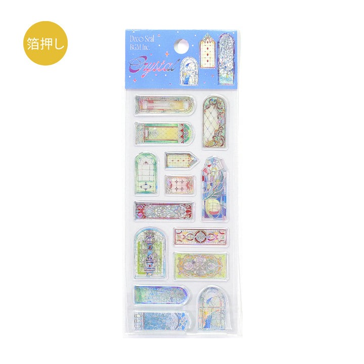 BGM Crystal Seal in Stained Glass — BGM decorative sticker — for journaling, planners and scrapbooking, at Cityluxe Singapore