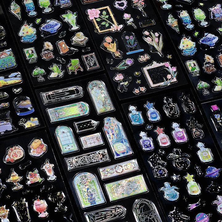 BGM Crystal Seal in Stained Glass — BGM decorative sticker — for journaling, planners and scrapbooking, at Cityluxe Singapore