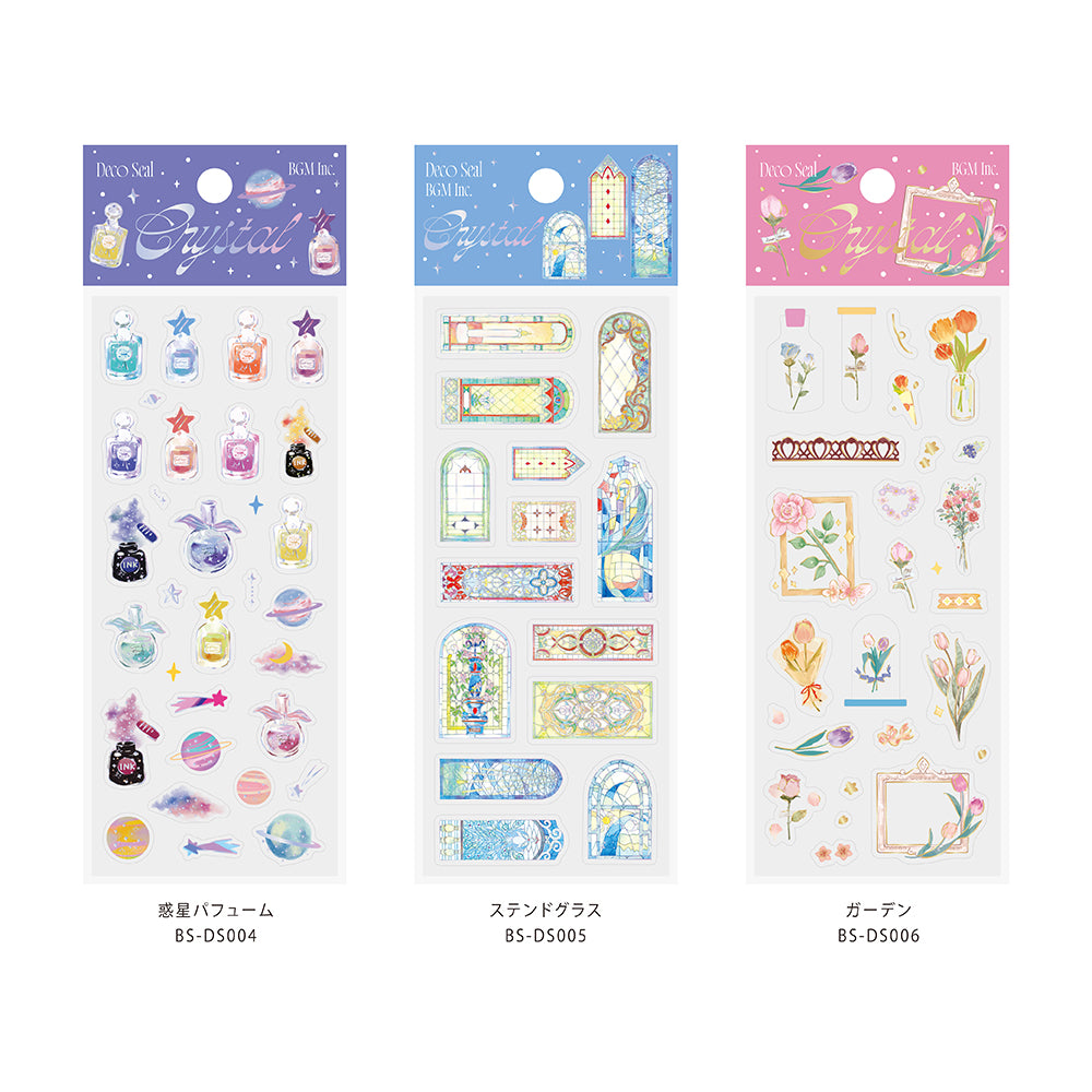 BGM Crystal Seal in Stained Glass — BGM decorative sticker — for journaling, planners and scrapbooking, at Cityluxe Singapore