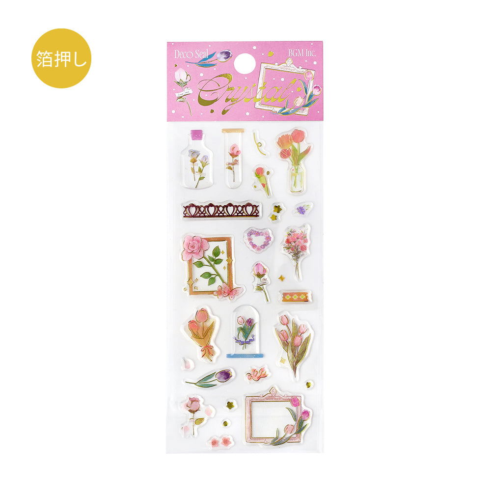 BGM Crystal Seal in Garden — BGM decorative sticker — for journaling, planners and scrapbooking, at Cityluxe Singapore