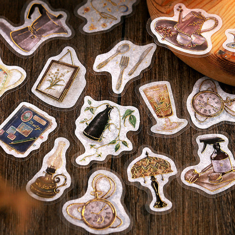 BGM Foil Stamping Flake Seal: The Flea Market of Blue Sky in Miscellaneous Goods — BGM decorative sticker — for journaling, planners and scrapbooking, at Cityluxe Singapore