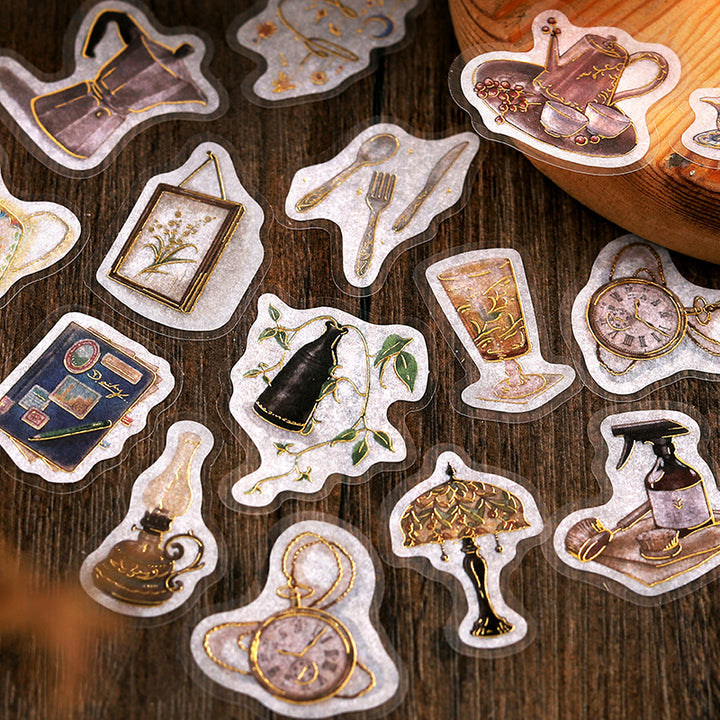 BGM Foil Stamping Flake Seal: The Flea Market of Blue Sky in Miscellaneous Goods — BGM decorative sticker — for journaling, planners and scrapbooking, at Cityluxe Singapore