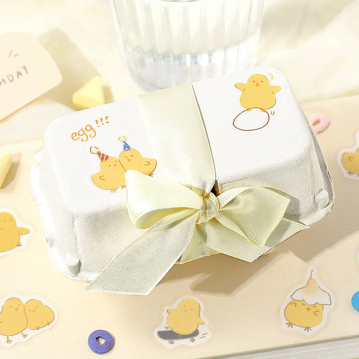 BGM Foil Stamping Flake Seal: Fluffy Animals in Chick Egg — BGM decorative sticker — for journaling, planners and scrapbooking, at Cityluxe Singapore